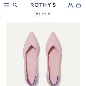 Rothys Blush Pink point shoes
